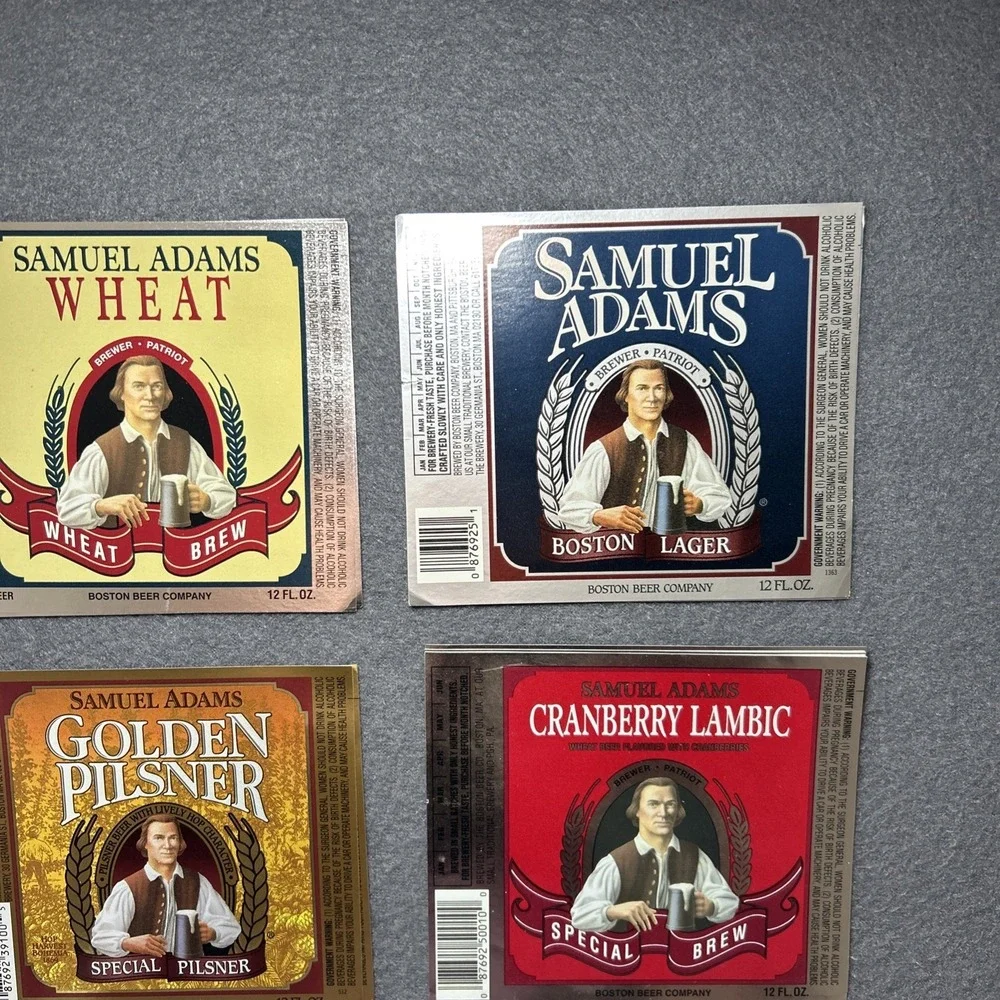 Sam Adams Boston Lager Labels – Lot of 37‎ – Craft Beer Label Collection